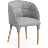 Chaise ou Fauteuil Cielo Tissu Gris Clair