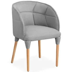 Chaise ou Fauteuil Cielo Tissu Gris Clair
