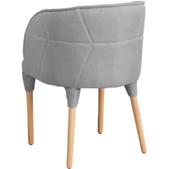 Chaise ou Fauteuil Cielo Tissu Gris Clair