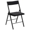 Chaise pliante velours noir