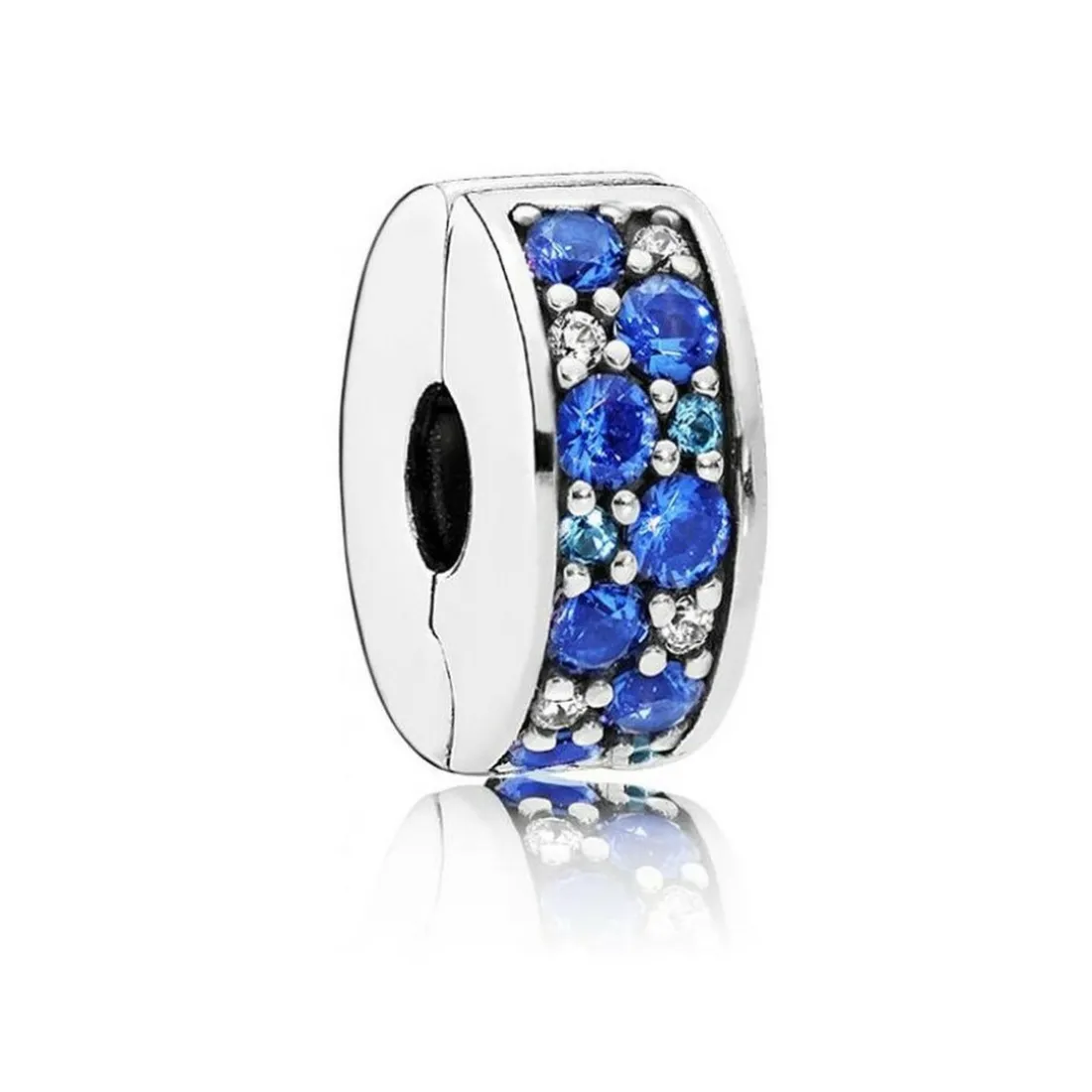 Charm Clip Pavé Bleu Pandora Moments