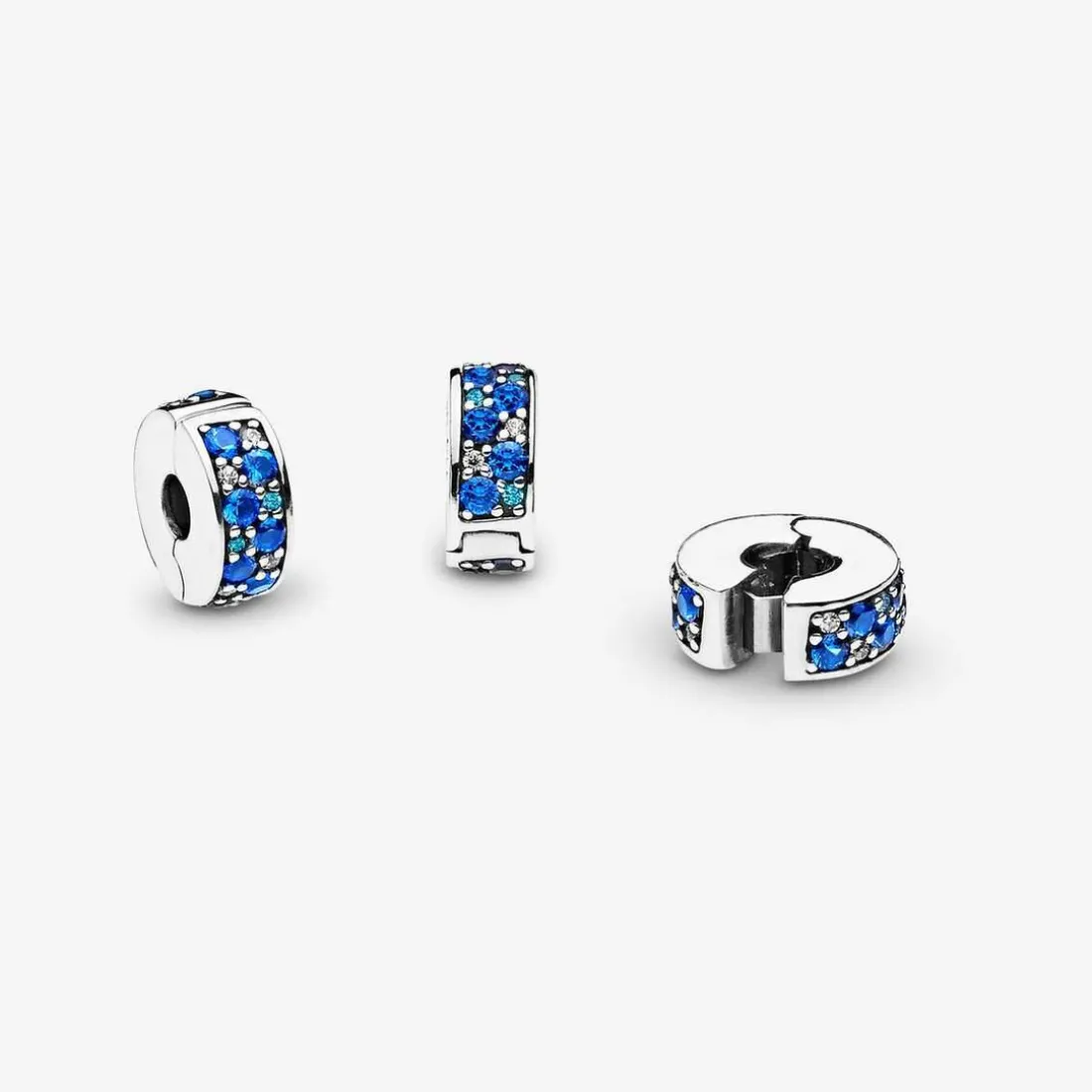 Charm Clip Pavé Bleu Pandora Moments