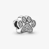 Charm empreinte de patte scintillante Pandora Moments