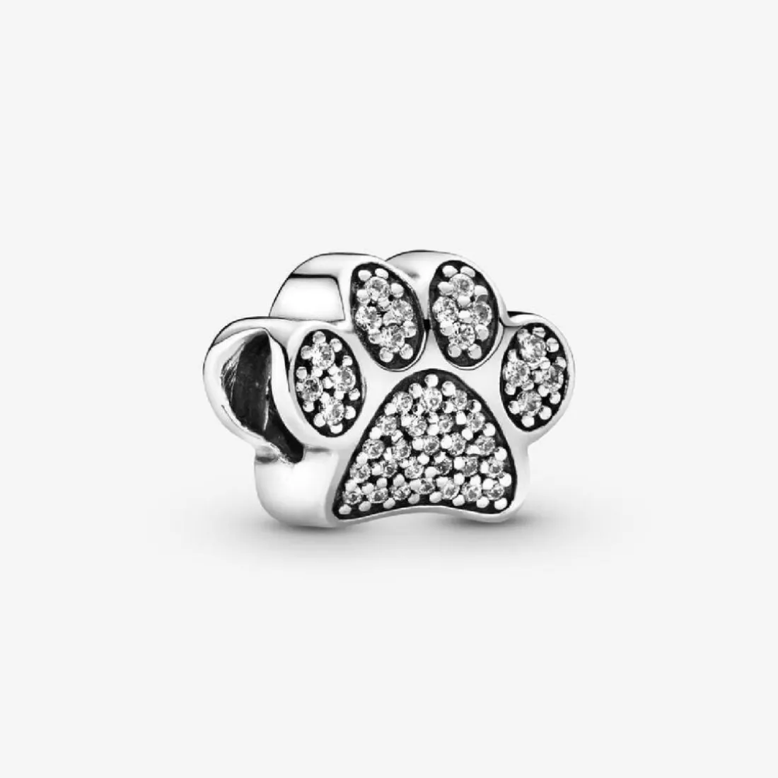 Charm empreinte de patte scintillante Pandora Moments