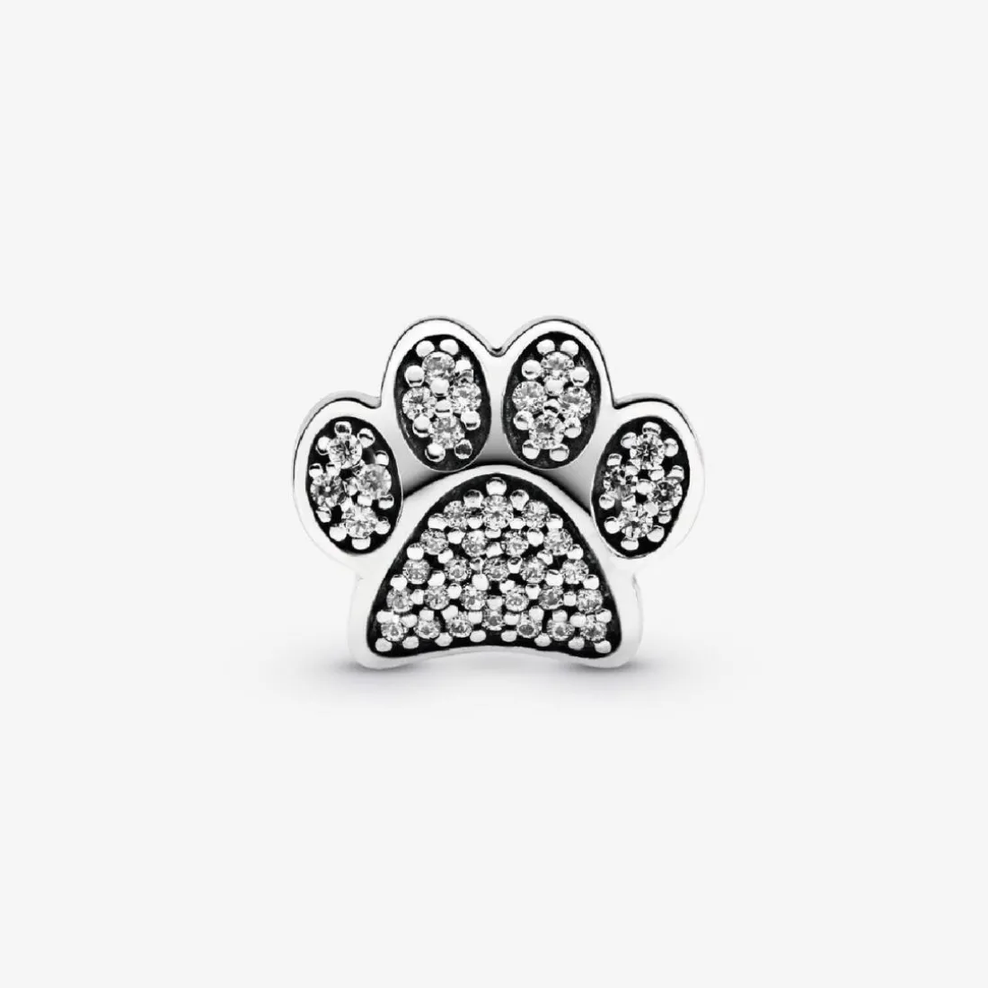 Charm empreinte de patte scintillante Pandora Moments