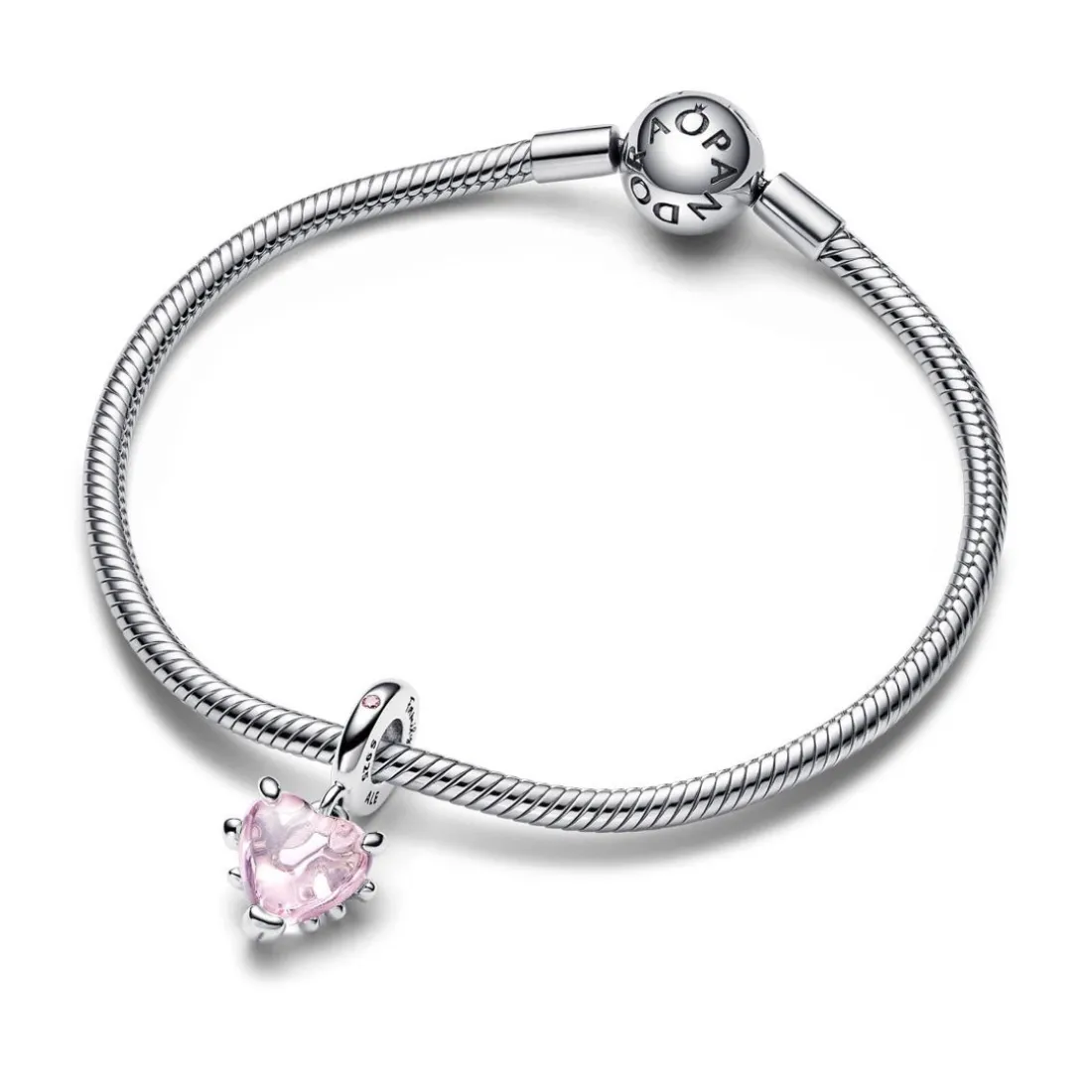 Charm Pendant Cœur et Arbre de Vie Rose - Pandora Moments
