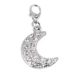 Charms Et Perles So Charm - CH0178-ARGENT - Charm Lune Strass