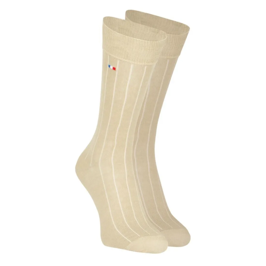 Chaussettes mi-hautes homme Fil d'Ecosse Fait en France Eminence beige