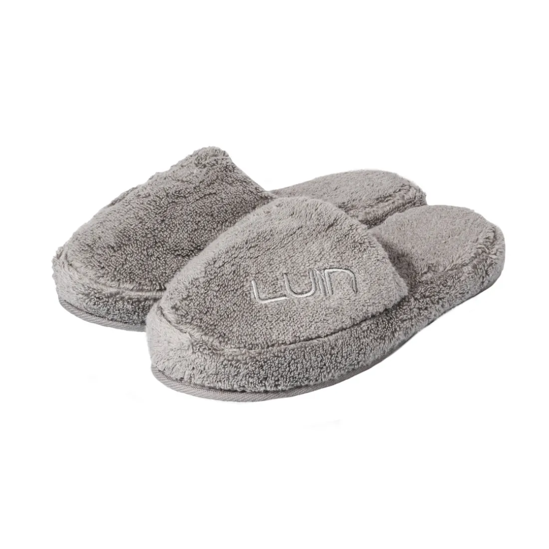 Chaussons Cosy Granite gris en coton