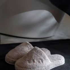 Chaussons Cosy Sand beige en coton