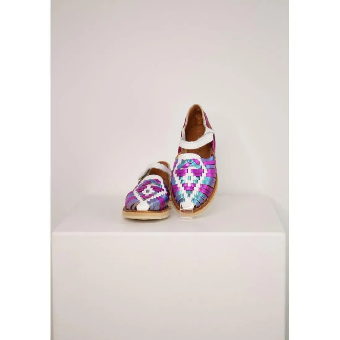 Chaussure en cuir tressé Alegria mermaid multicolore