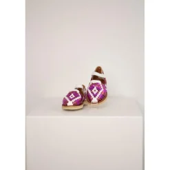 Chaussure en cuir tressé Alegria multi rose