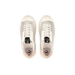 Chaussure Pataugas femme tendance avec une semelle crantée épaisse - Argent en cuir
