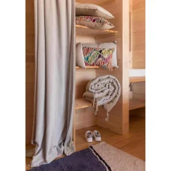Chemin de lit uni Elise Perle 90 x 240