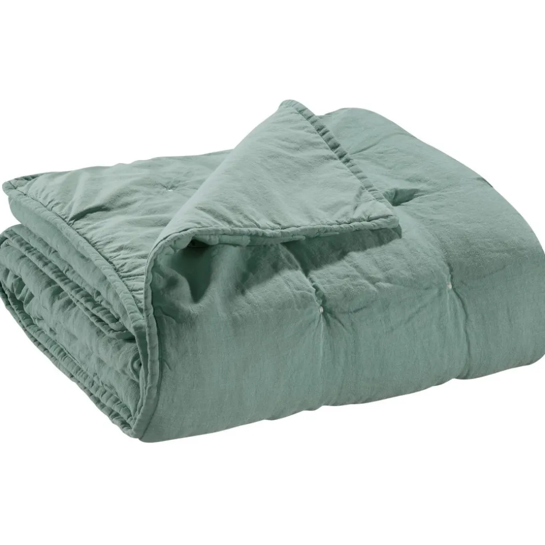 Chemin de lit Zeff Vert de gris 90 x 240