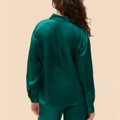 Chemise - Emeraude vert en soie
