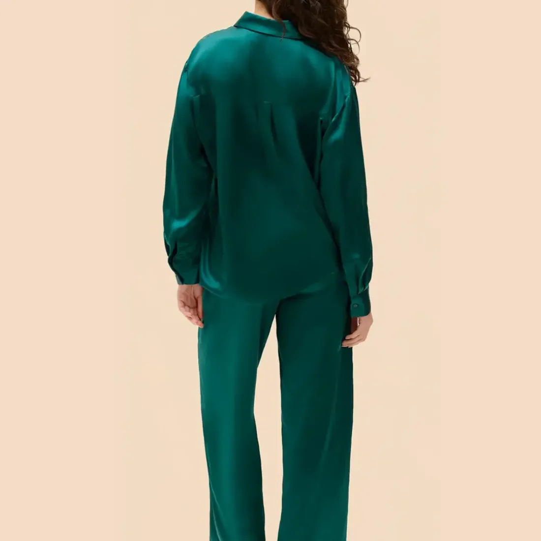 Chemise - Emeraude vert en soie