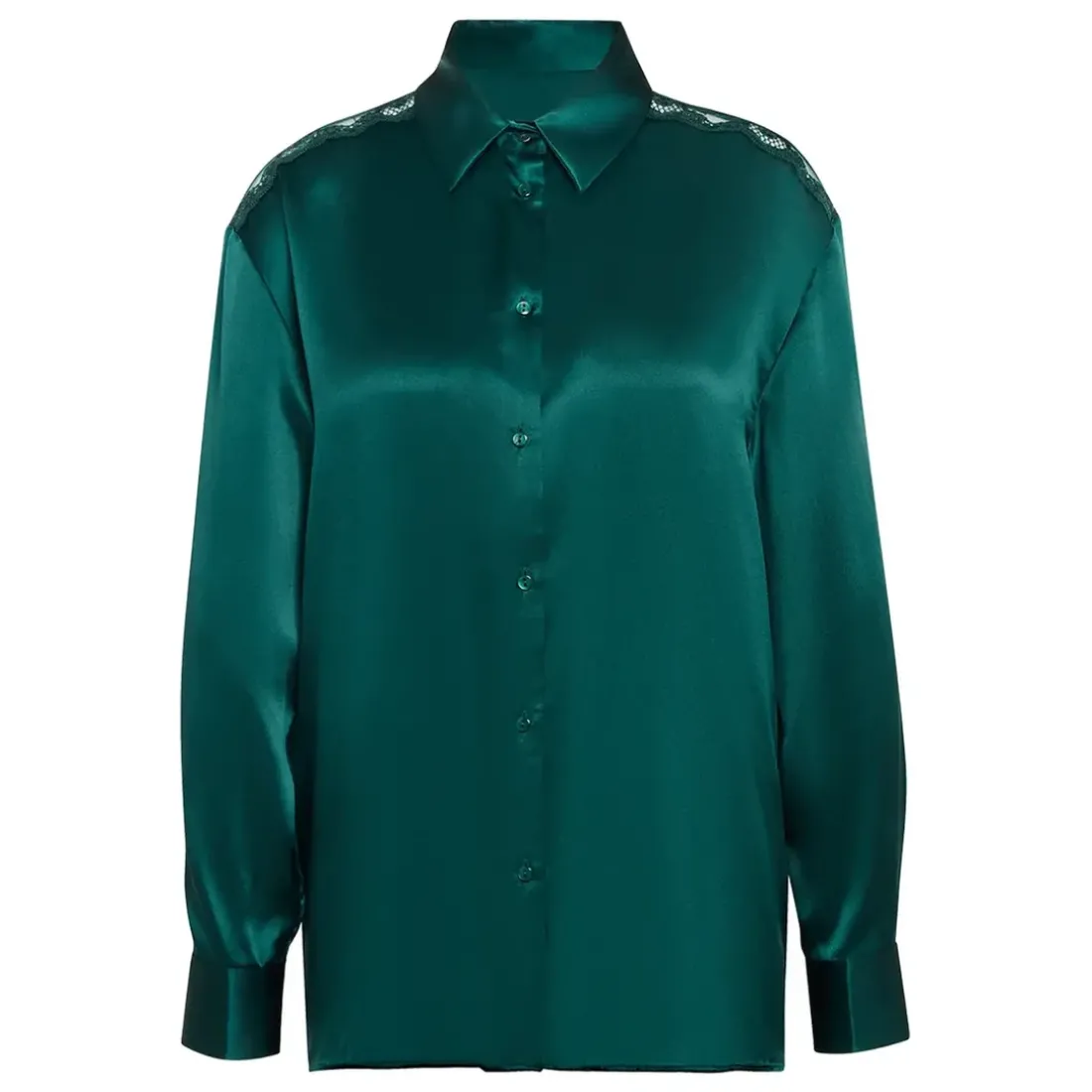 Chemise - Emeraude vert en soie