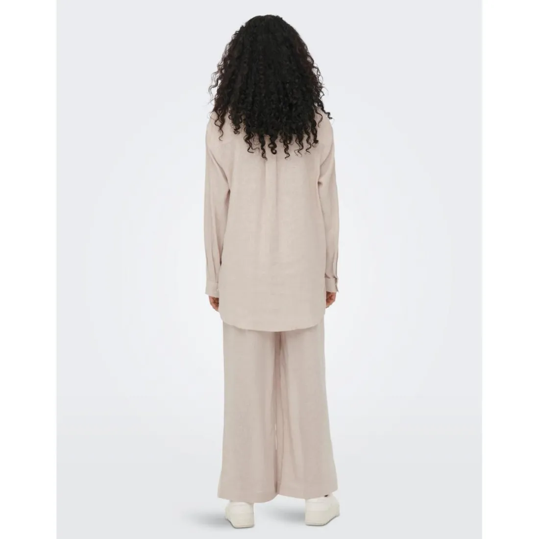 Chemise beige en lin