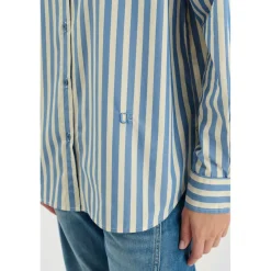 Chemise bleue Ava bleu ciel en coton