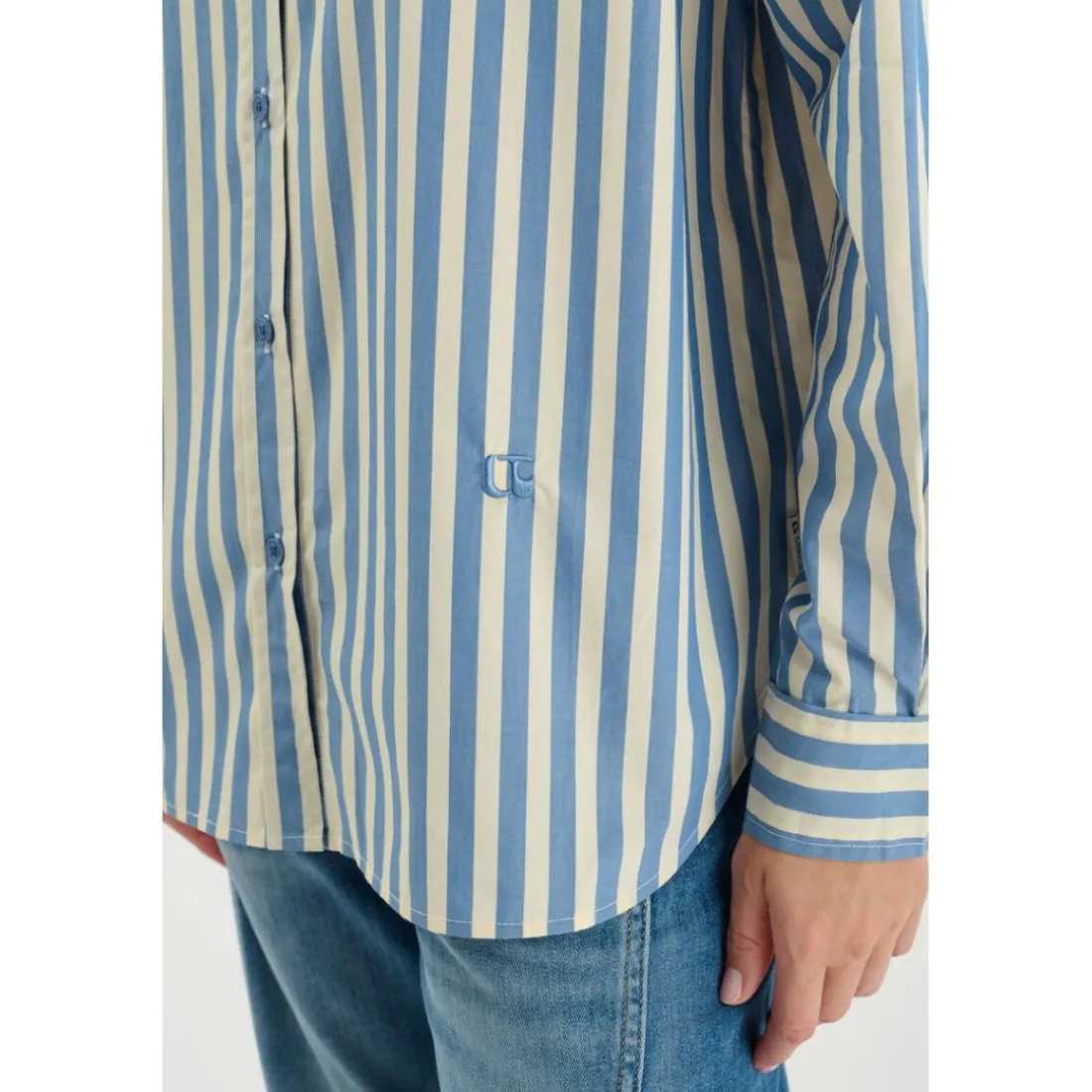 Chemise bleue Ava bleu ciel en coton