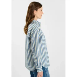 Chemise bleue Ava bleu ciel en coton