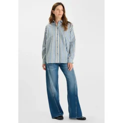 Chemise bleue Ava bleu ciel en coton