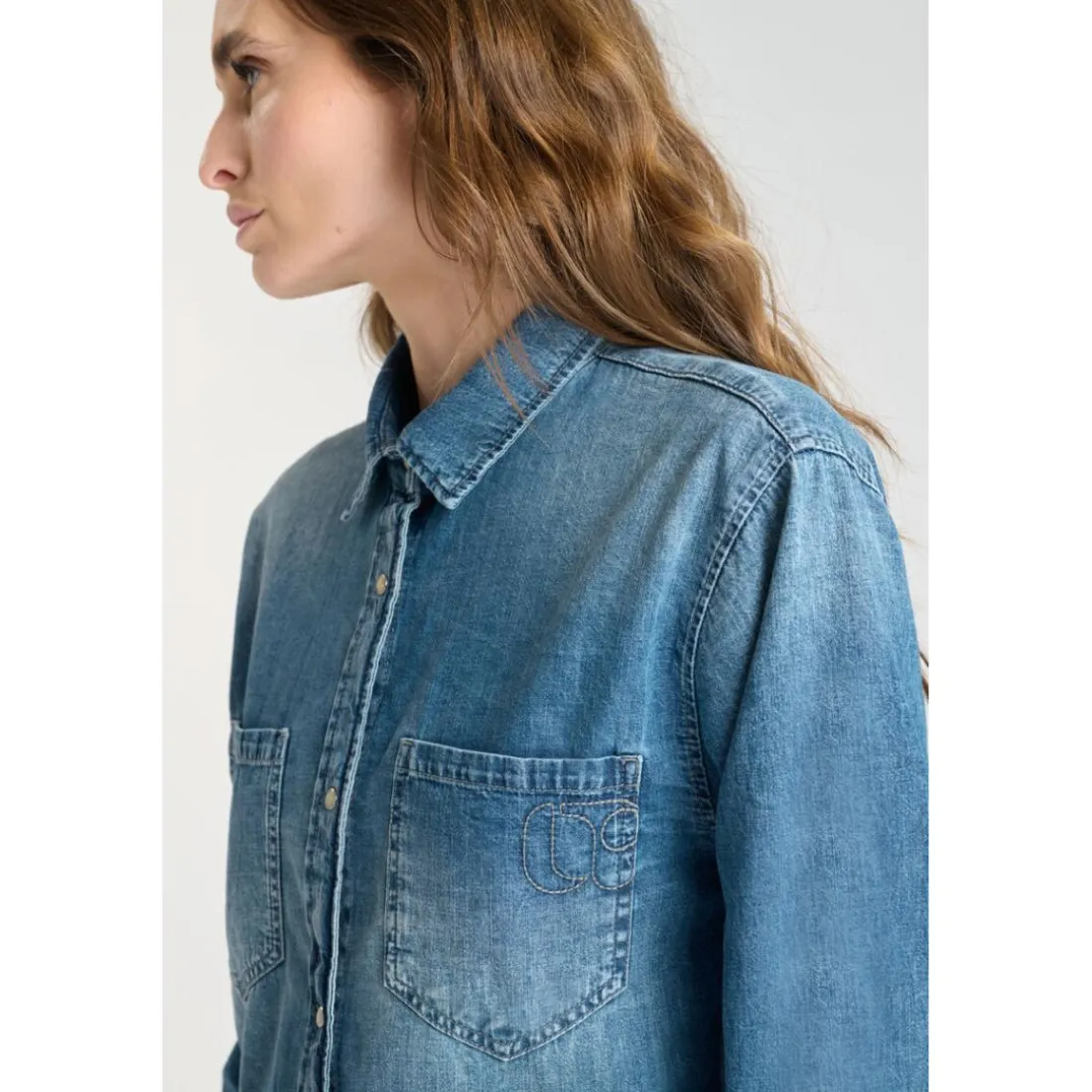 Chemise en jeans HELENA bleu Fern