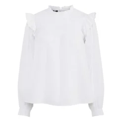 Chemise en popeline manches longues en coton Vela blanc Lucy