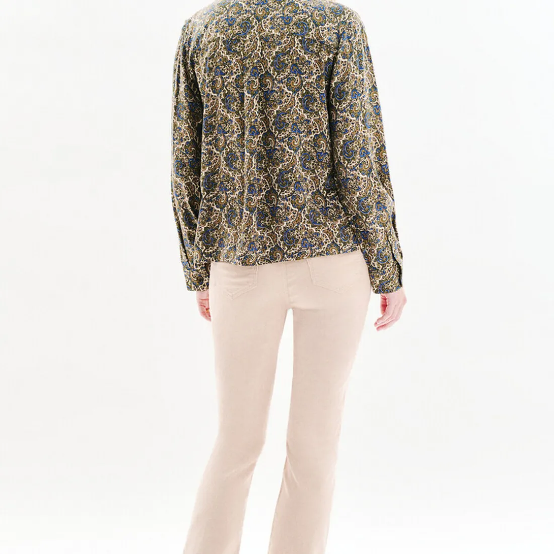 Chemise femme beige en viscose