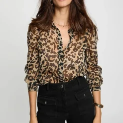 Chemise femme léopard