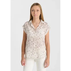 Chemise fille SAPHOGI blanc en coton Agnes