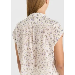 Chemise fille SAPHOGI blanc en coton Agnes
