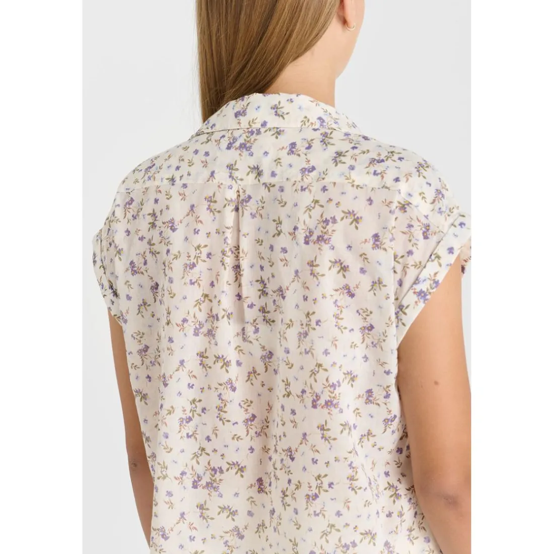 Chemise fille SAPHOGI blanc en coton Agnes