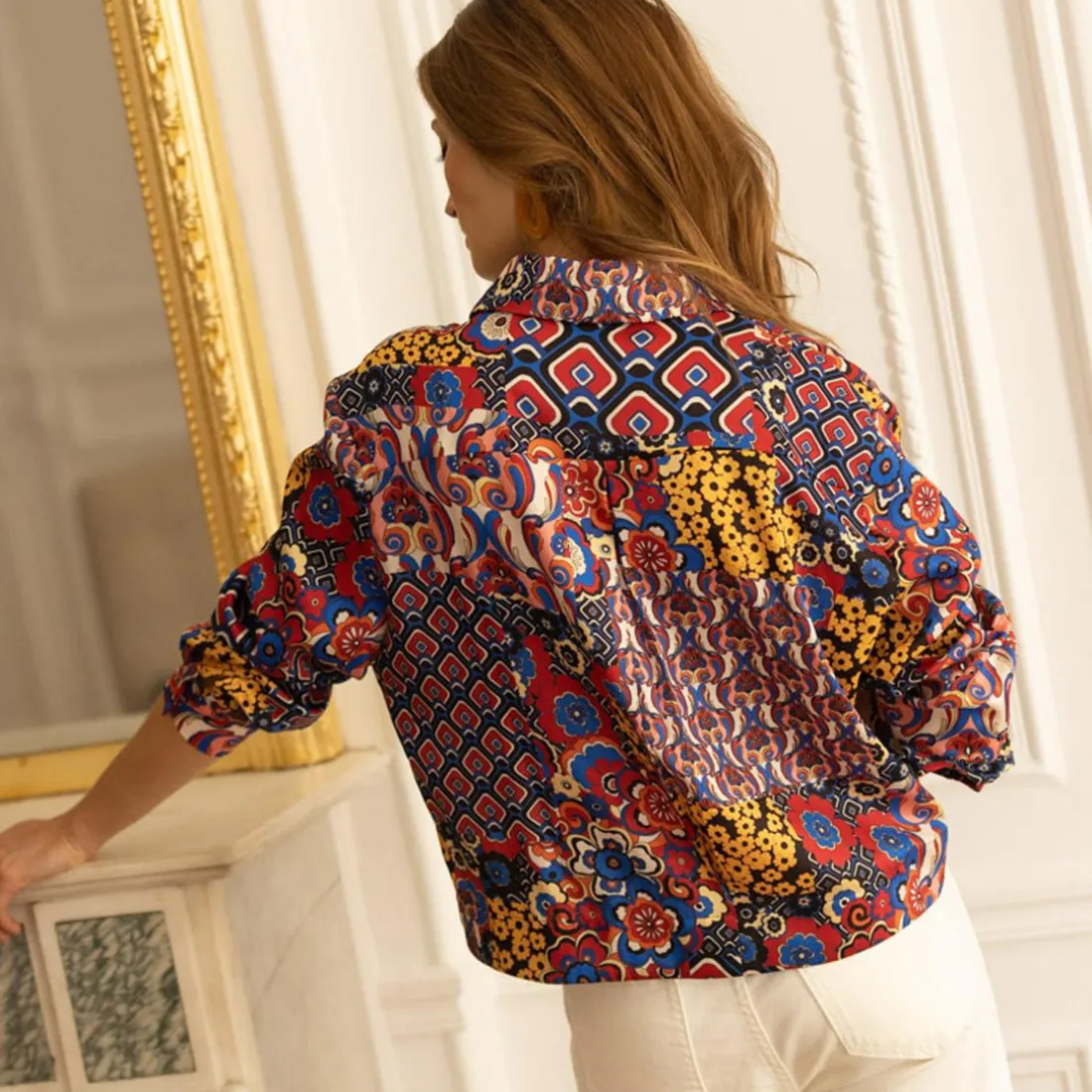 Chemise fluide Estelle bleu