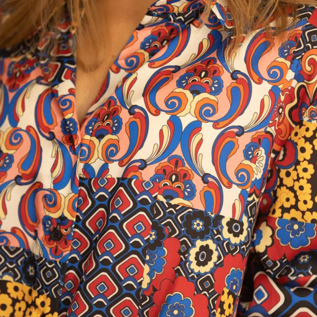 Chemise fluide Estelle bleu