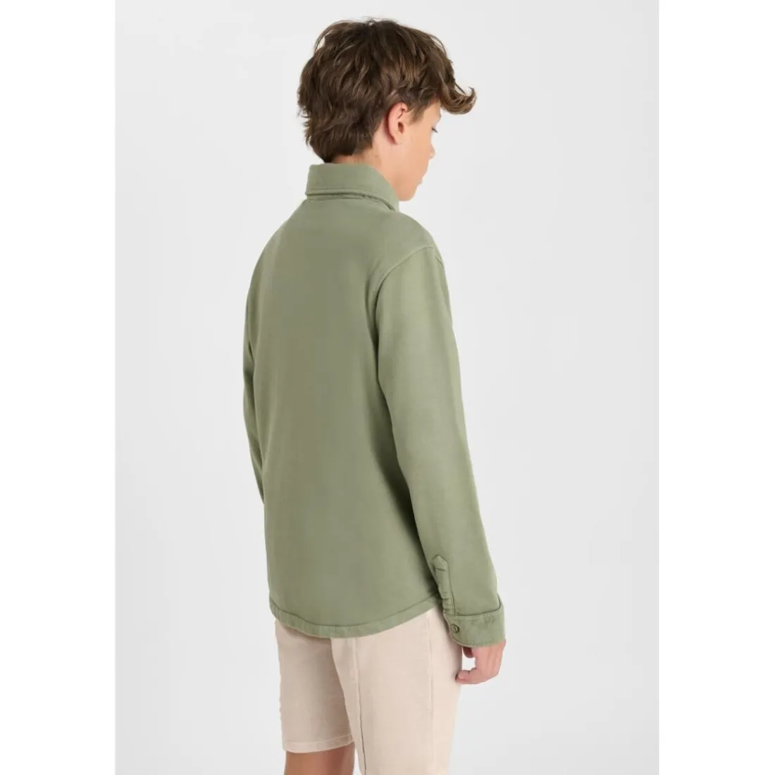 Chemise garçon PEDROBO kaki en coton Jett