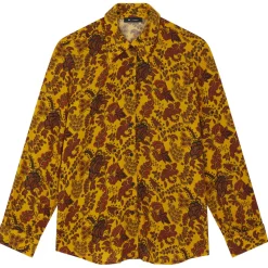 Chemise imprimée toile de jouy - Alma jaune en viscose