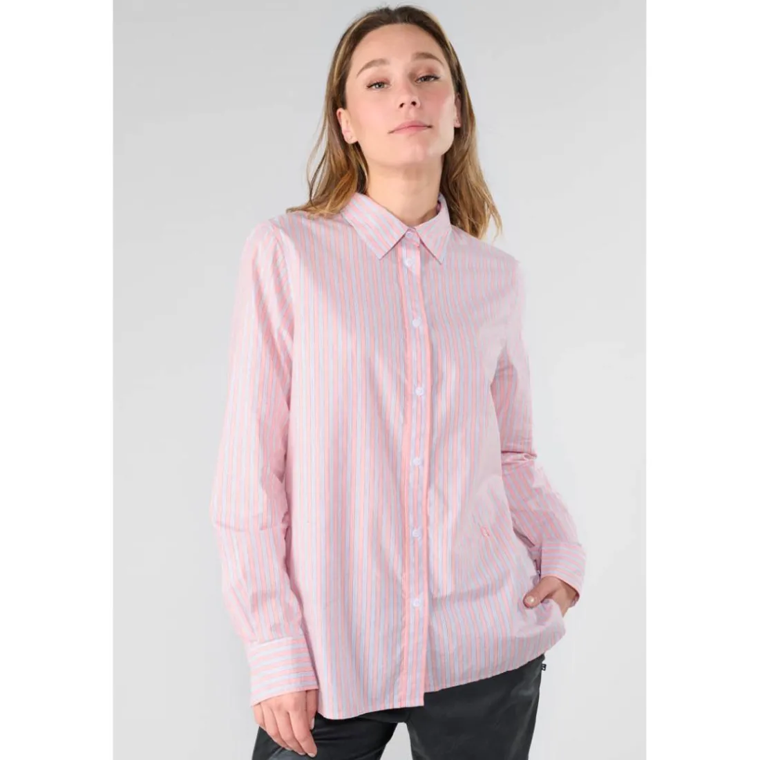 Chemise JAMA rose Page en coton