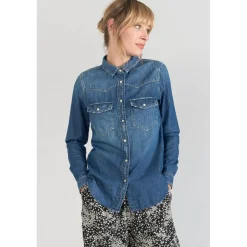 Chemise JUANITA bleu en coton