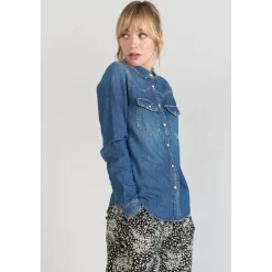 Chemise JUANITA bleu en coton