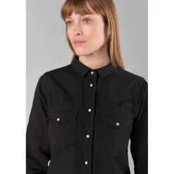 Chemise Juanita en jeans noir brut