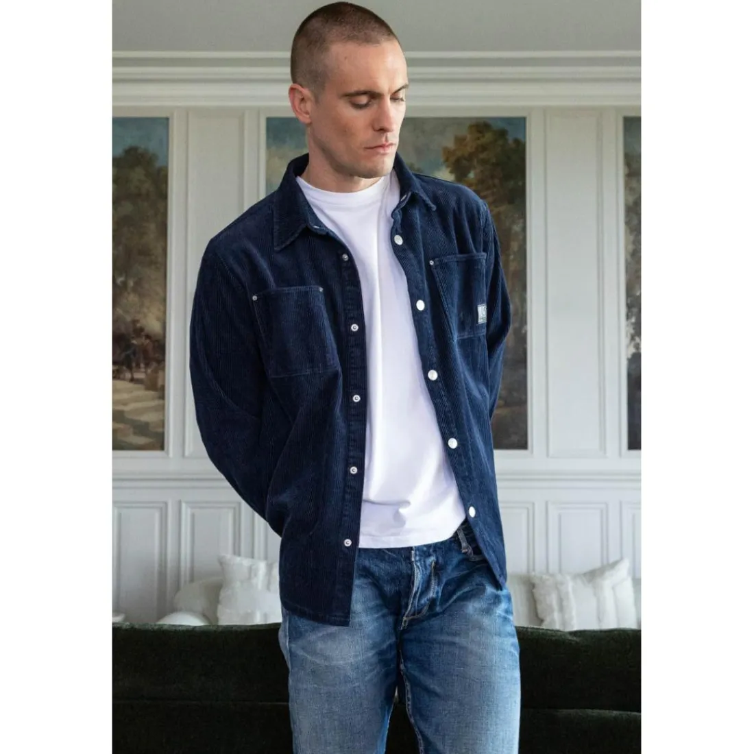 Chemise MAGE bleu Hank en coton