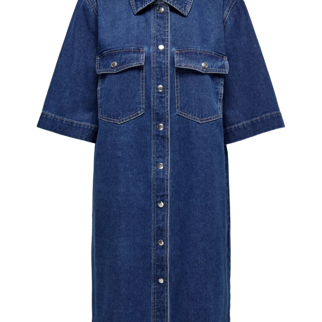 Chemise manche courte en Jean ONLBELLE - Bleu Pia