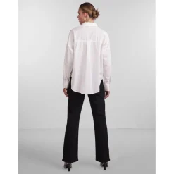 Chemise manches classiques manches longues blanc en coton