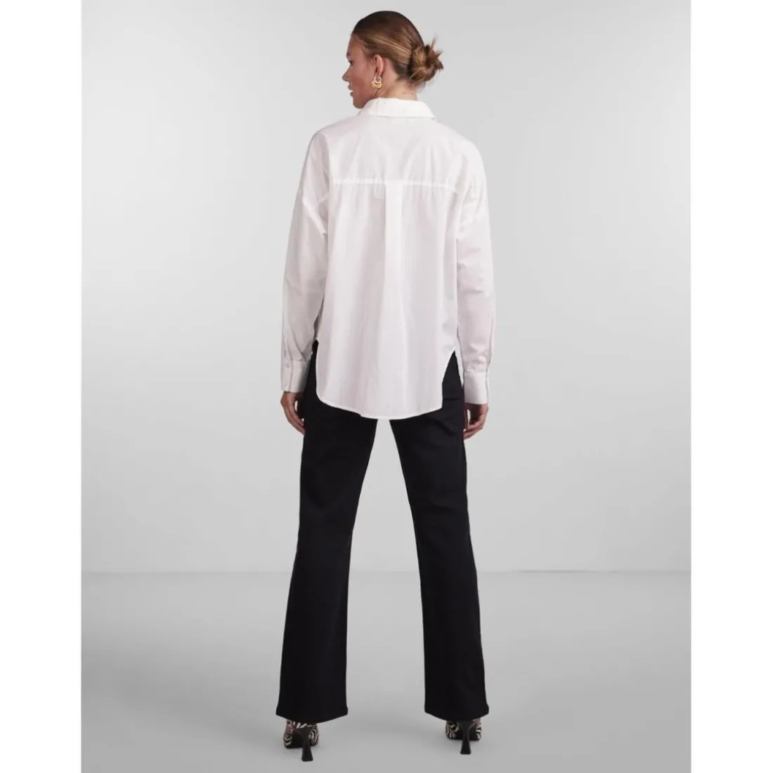 Chemise manches classiques manches longues blanc en coton