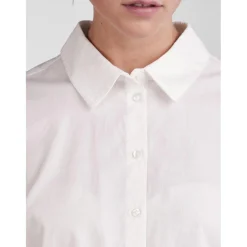 Chemise manches classiques manches longues blanc en coton