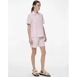 Chemise manches courtes Sally lavande en coton Uma