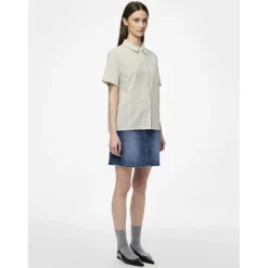 Chemise manches courtes Sally vert en coton Bella