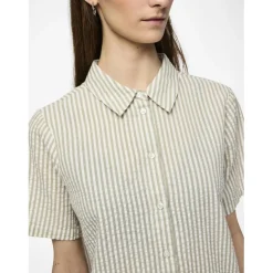 Chemise manches courtes Sally vert en coton Bella